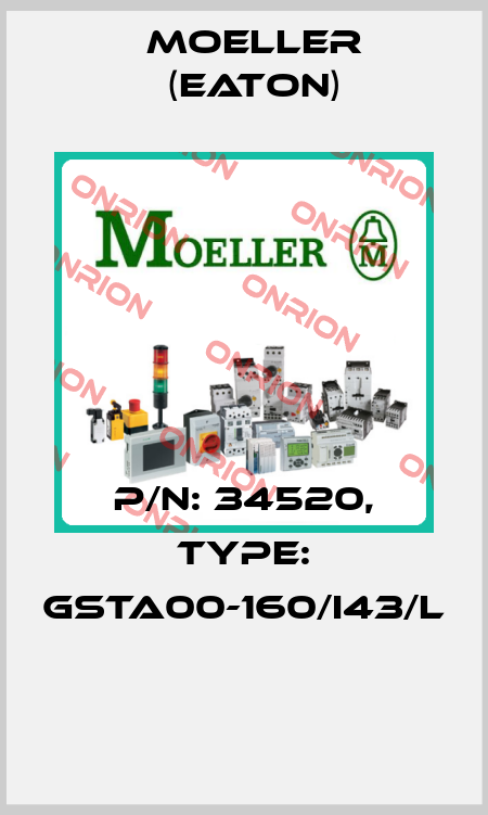 P/N: 34520, Type: GSTA00-160/I43/L  Moeller (Eaton)