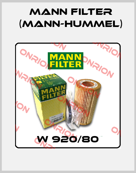 W 920/80 Mann Filter (Mann-Hummel)