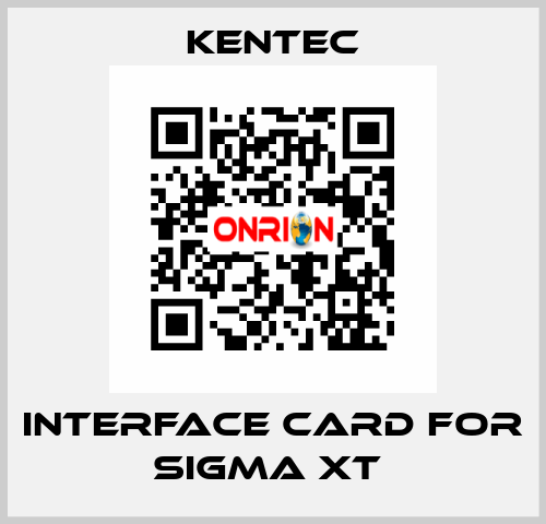 Interface Card For Sigma XT  Kentec