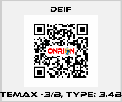 TEMAX -3/B, TYPE: 3.4B Deif