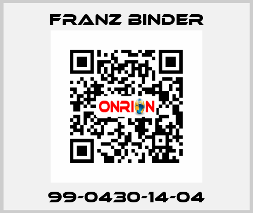 99-0430-14-04 FRANZ BINDER