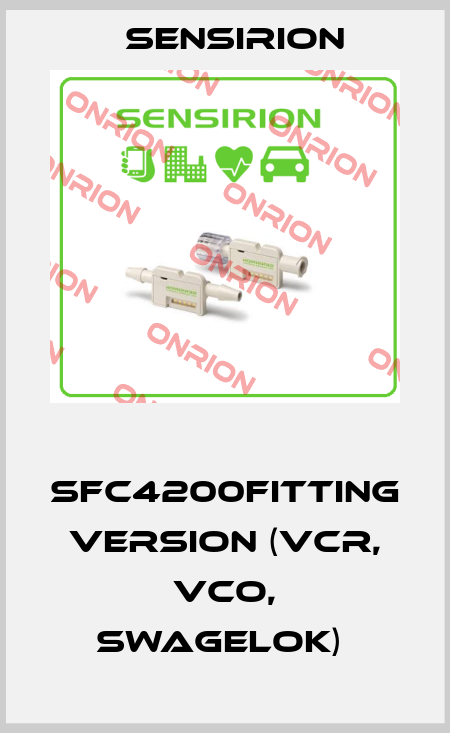  SFC4200FITTING VERSION (VCR, VCO, SWAGELOK)  SENSIRION