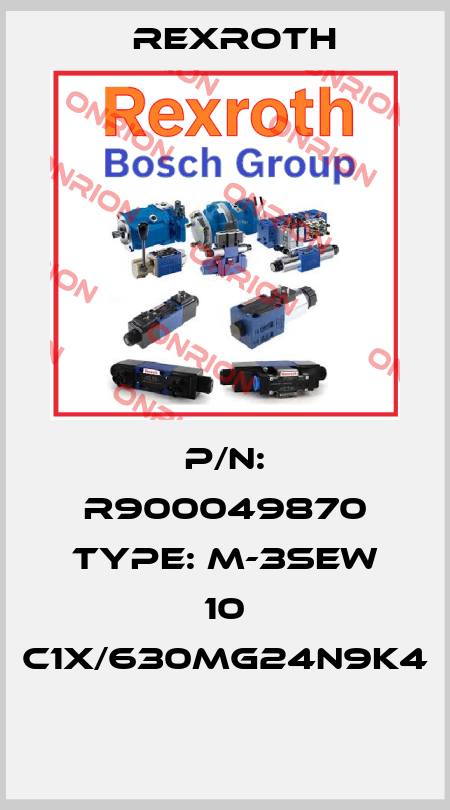 P/N: R900049870 Type: M-3SEW 10 C1X/630MG24N9K4  Rexroth
