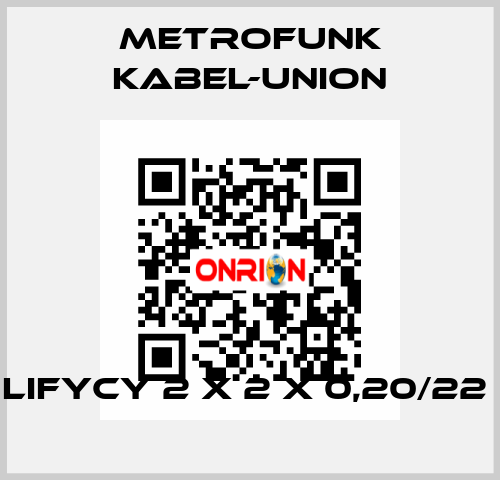 LifYCY 2 x 2 x 0,20/22  METROFUNK KABEL-UNION