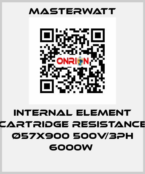 Internal element (cartridge Resistance) Ø57x900 500V/3Ph 6000W  Masterwatt