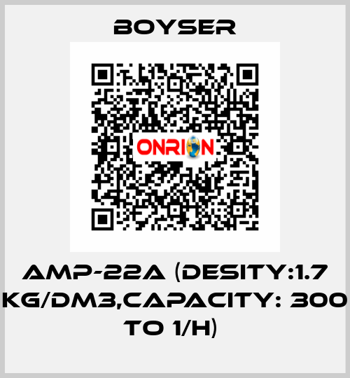 AMP-22A (DESITY:1.7 KG/DM3,CAPACITY: 300 TO 1/H)  Boyser