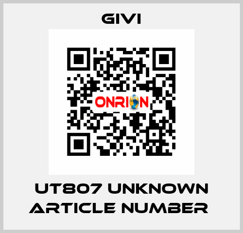 UT807 unknown article number  Givi