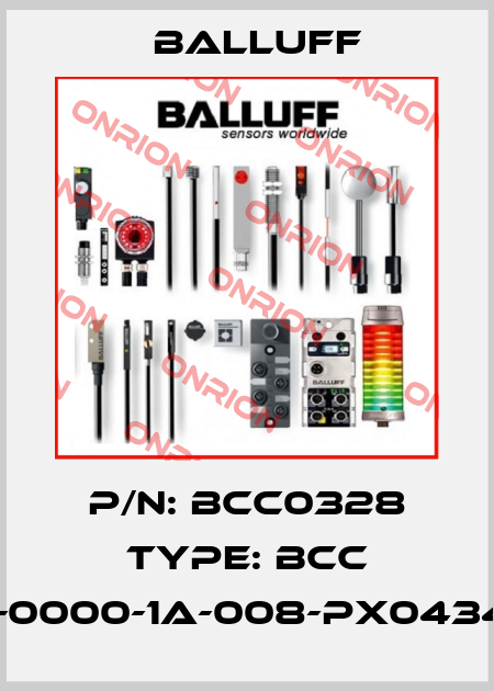 P/N: BCC0328 Type: BCC M415-0000-1A-008-PX0434-050 Balluff