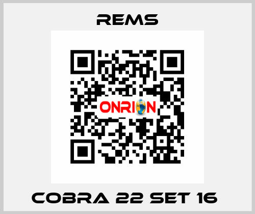 Cobra 22 set 16  Rems