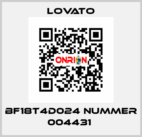 BF18T4D024 NUMMER 004431  Lovato