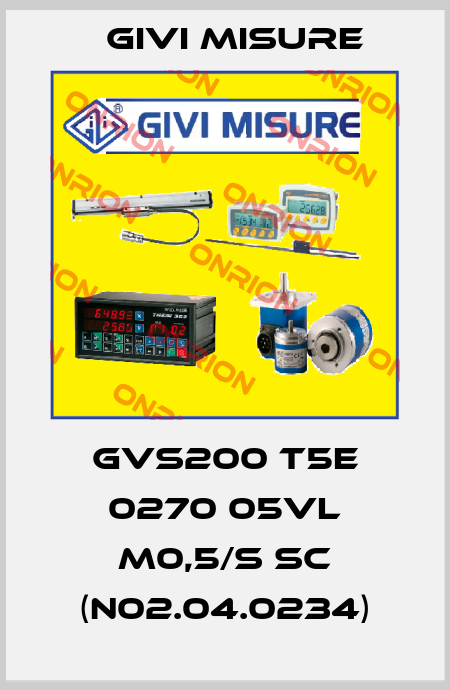GVS200 T5E 0270 05VL M0,5/S SC (N02.04.0234) Givi Misure