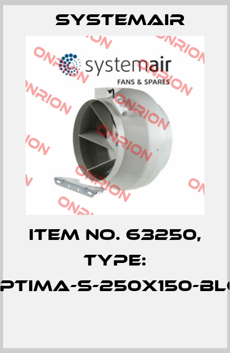 Item No. 63250, Type: OPTIMA-S-250x150-BLC1  Systemair