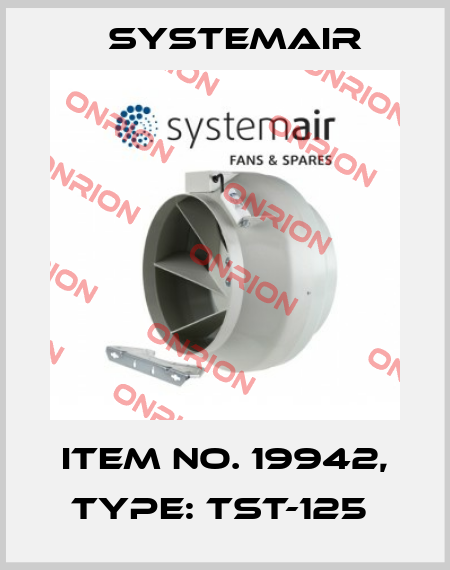 Item No. 19942, Type: TST-125  Systemair