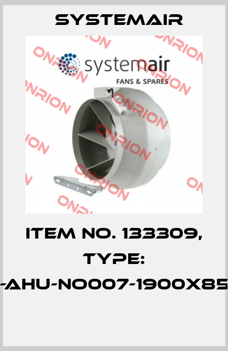 Item No. 133309, Type: TUNE-AHU-NO007-1900X850-M0  Systemair