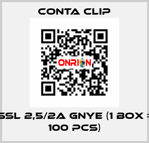 SSL 2,5/2A GNYE (1 box = 100 pcs) Conta Clip