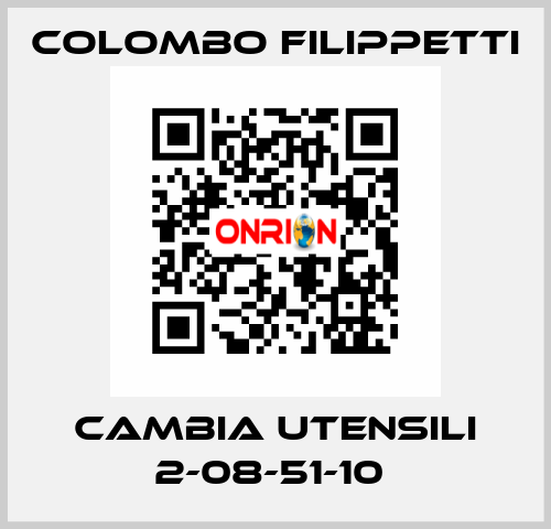 CAMBIA UTENSILI 2-08-51-10  Colombo Filippetti