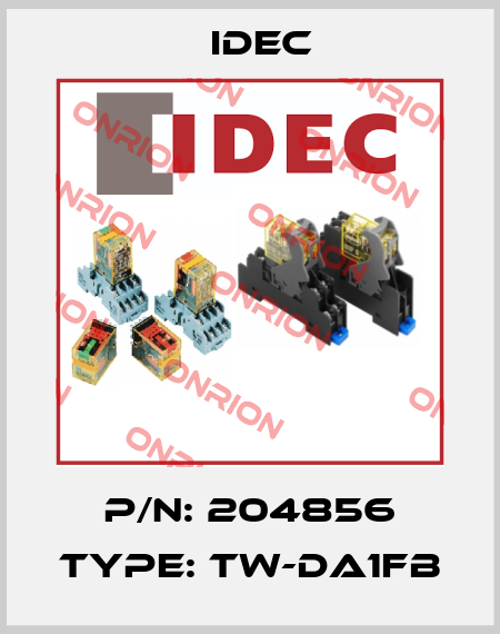 P/N: 204856 Type: TW-DA1FB Idec