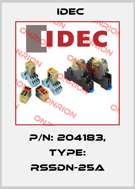 P/N: 204183, Type: RSSDN-25A Idec