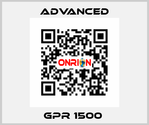 GPR 1500  Advanced