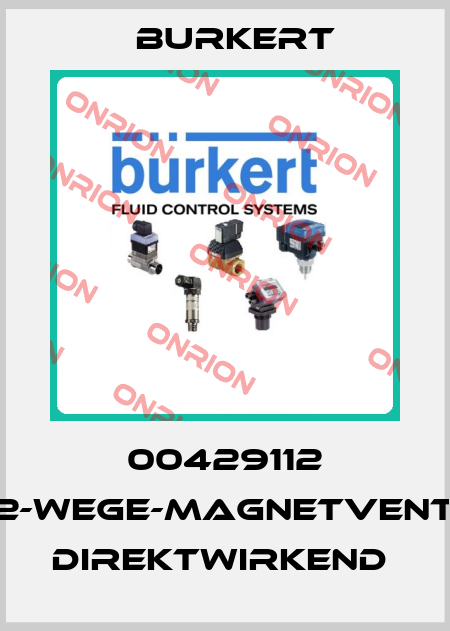00429112 3/2-WEGE-MAGNETVENTIL, DIREKTWIRKEND  Burkert