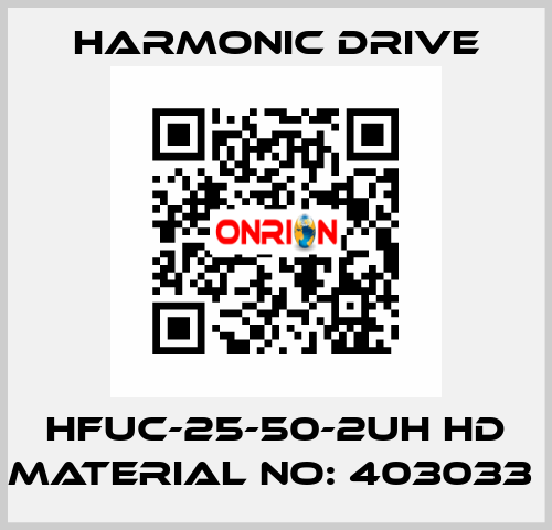 HFUC-25-50-2UH HD MATERIAL NO: 403033  Harmonic Drive