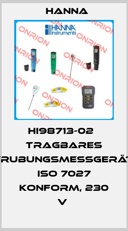 HI98713-02   TRAGBARES TRUBUNGSMESSGERÄT, ISO 7027 KONFORM, 230 V  Hanna