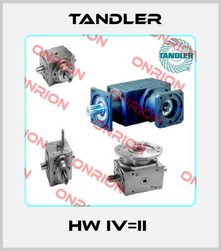 HW IV=II  Tandler