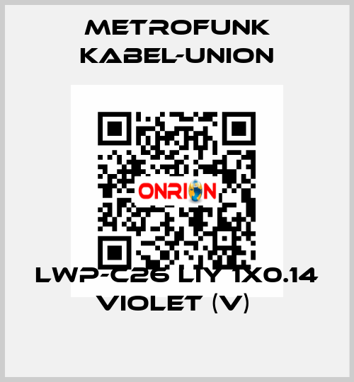 LWP-C26 LIY 1x0.14 violet (V)  METROFUNK KABEL-UNION