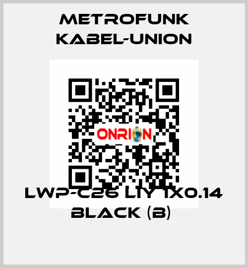 LWP-C26 LIY 1x0.14 black (B)  METROFUNK KABEL-UNION