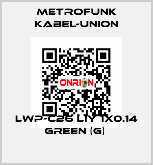 LWP-C26 LIY 1x0.14 green (G)  METROFUNK KABEL-UNION