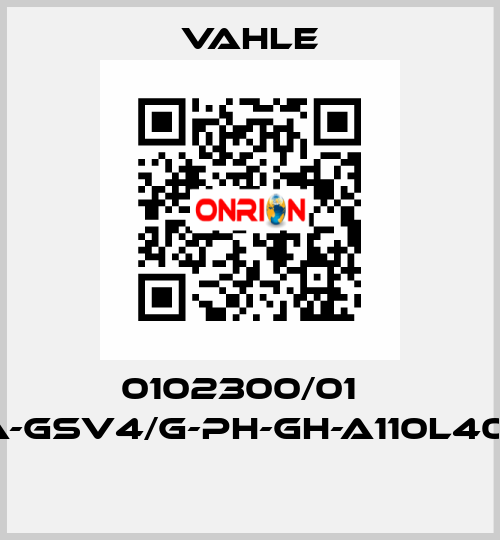 0102300/01    SA-GSV4/G-PH-GH-A110L40-16  Vahle