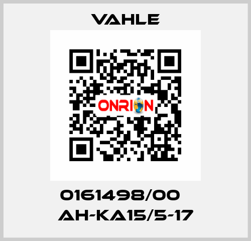 0161498/00    AH-KA15/5-17  Vahle