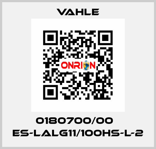 0180700/00    ES-LALG11/100HS-L-2  Vahle