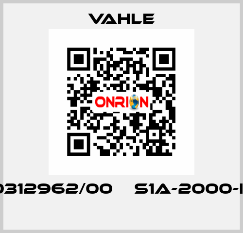 0312962/00    S1A-2000-K  Vahle