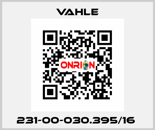 231-00-030.395/16  Vahle