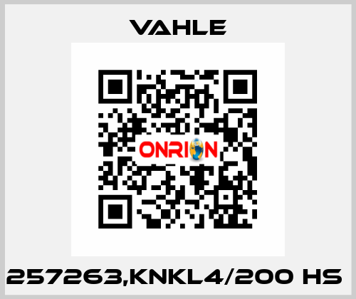 257263,KNKL4/200 HS  Vahle