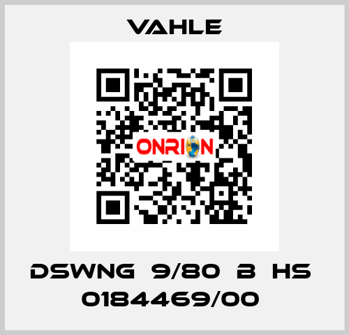 DSWNG  9/80  B  HS  0184469/00  Vahle