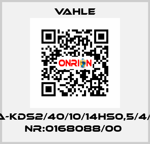 SA-KDS2/40/10/14HS0,5/4/10  NR:0168088/00  Vahle