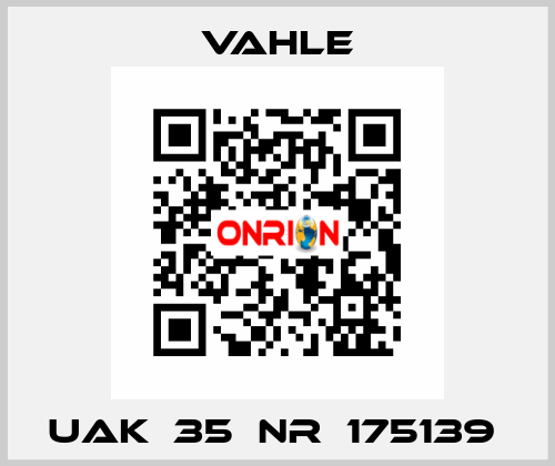 UAK  35  NR：175139  Vahle