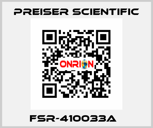 FSR-410033A   Preiser Scientific