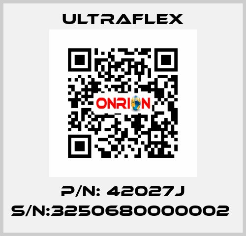 P/N: 42027J S/N:3250680000002  Ultraflex