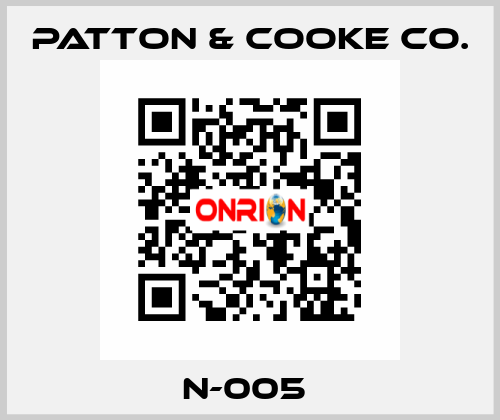 N-005  Patton & Cooke Co.