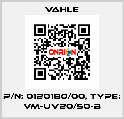 P/n: 0120180/00, Type: VM-UV20/50-B Vahle