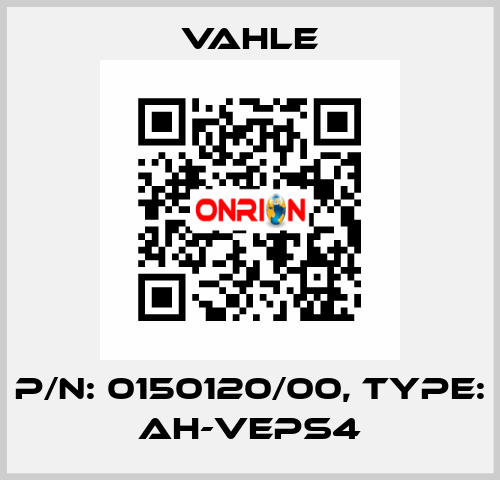 P/n: 0150120/00, Type: AH-VEPS4 Vahle