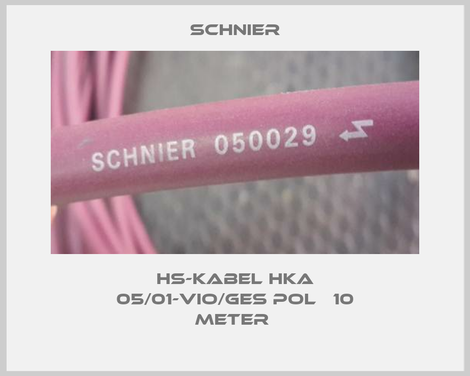 SCHNIER-HS-Kabel HKA 05/01-vio/ges Pol   10 meter  price