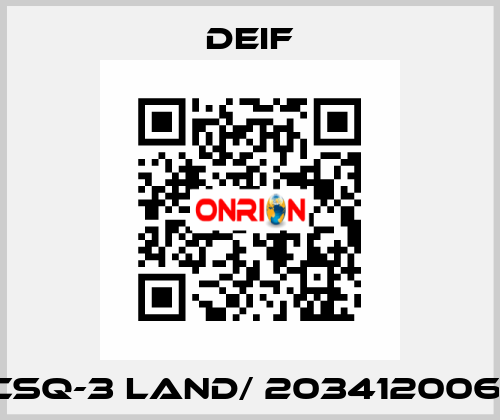 CSQ-3 Land/ 2034120061 Deif