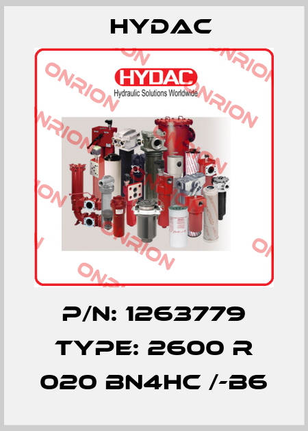 P/N: 1263779 Type: 2600 R 020 BN4HC /-B6 Hydac