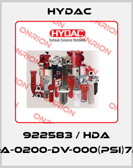 922583 / HDA 47F9-A-0200-DV-000(PSI)72inch Hydac