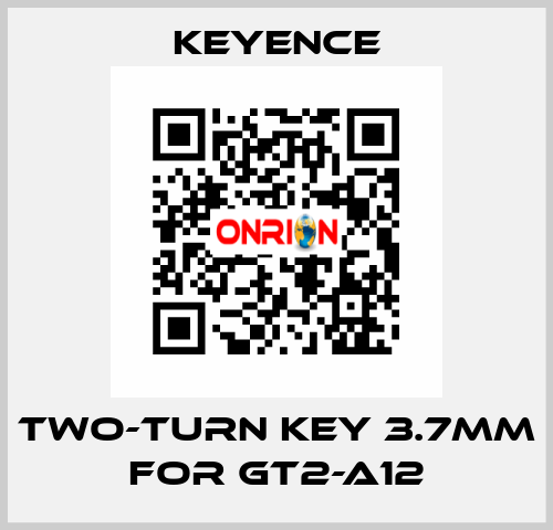 two-turn key 3.7mm for GT2-A12 Keyence