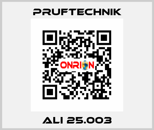 ALI 25.003 Pruftechnik